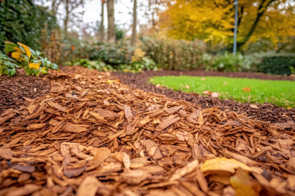 Mulch, Soil, and Plant Installation in Winter